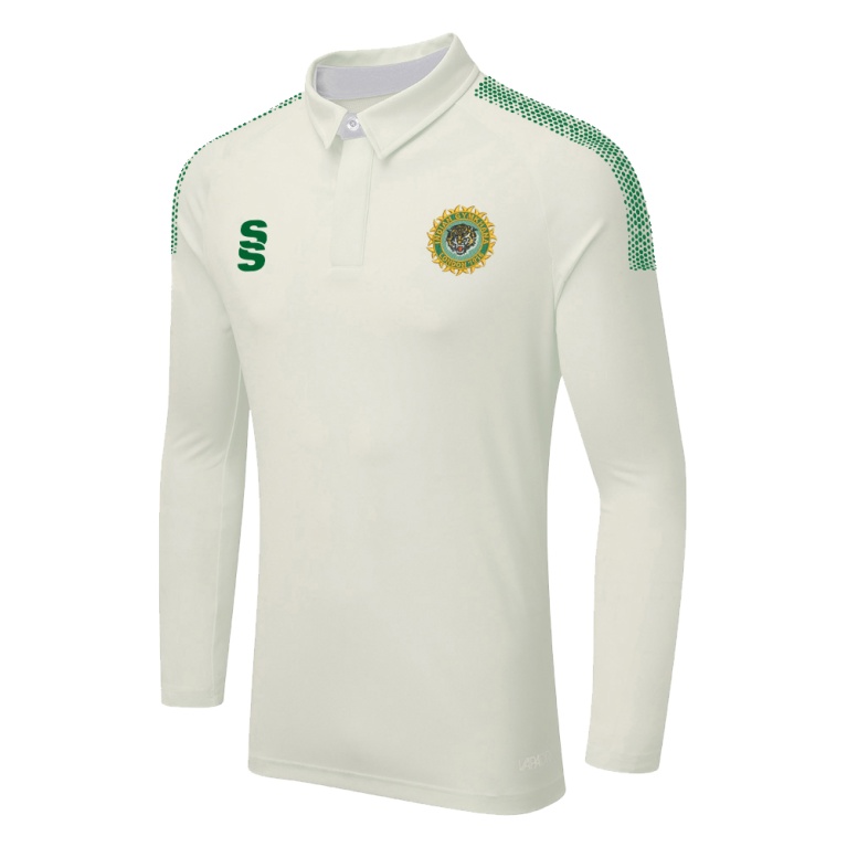 INDIAN GYMKHANA DUAL LONG SLEEVE CRICKET SHIRT (WOMENS)-Ivory