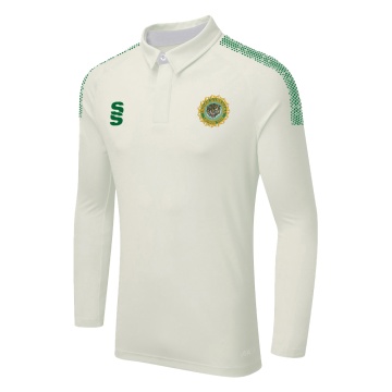 INDIAN GYMKHANA DUAL LONG SLEEVE CRICKET SHIRT (WOMENS)-Ivory
