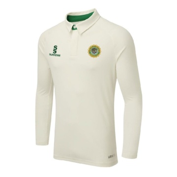 Indian Gymkhana CC - Ergo Long Sleeve Green Trim Shirt