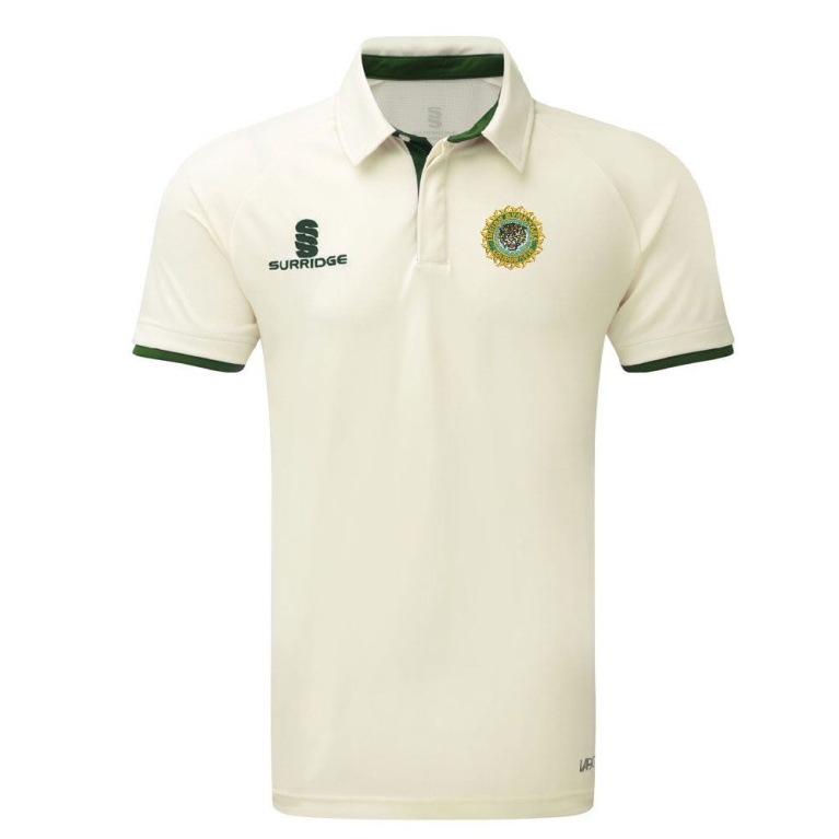 Indian Gymkhana CC - Ergo Short Sleeve Green Trim Shirt