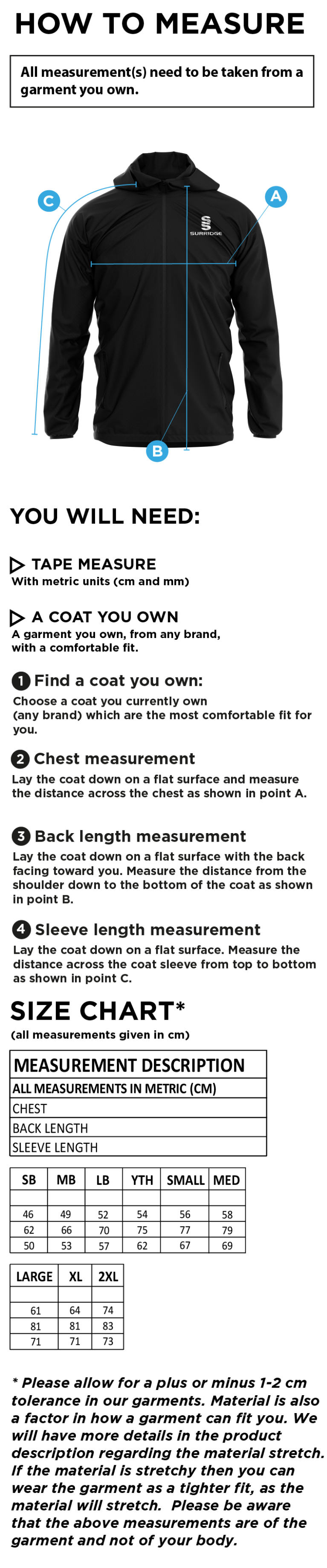 INDIAN GYMKHANA Dual Elite 1/4 Zip Hoody / Rain Jacket : Navy - Size Guide